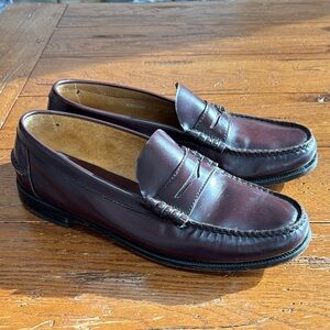 Florsheim Berkley Penny Loafers Men’s 30253 Burgundy Leather Preppy Size 10 D